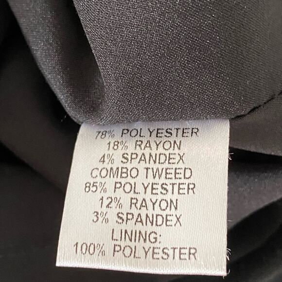 Saks Fifth Avenue Black bodycon cap sleeve dress gray & black size 8 - Picture 9 of 12